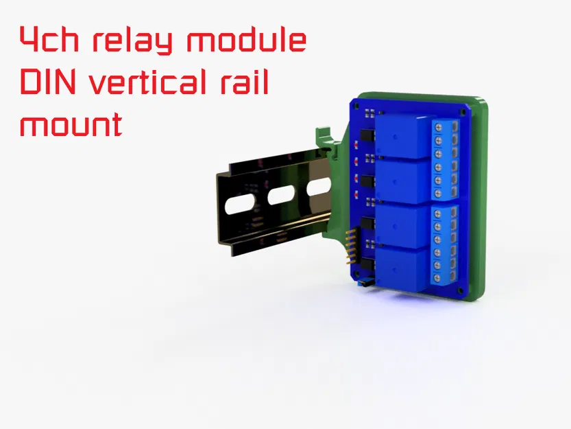 Giá Đỡ Module Relay 4 Kênh Ray DIN Dạng Đứng - Image 1