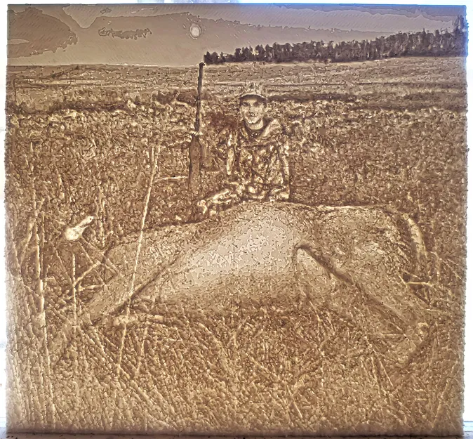 Lithophane Hình Tôi và Nai Sừng Tấm Của Tôi - Image 1