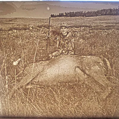 Lithophane Hình Tôi và Nai Sừng Tấm Của Tôi