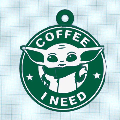 Móc Khóa Grogu (Baby Yoda) Phong Cách Starbucks