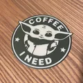 Đế Lót Ly Cà Phê Yoda Con Nhỏ - Thumbnail 2
