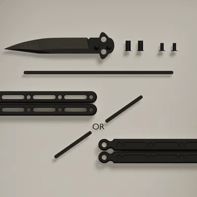 Dao Bướm (Butterfly Knife) - Dễ Lắp Ráp Bằng Blender