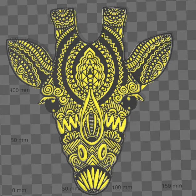 Mẫu Mandela Hình Hươu Cao Cổ - Image 1