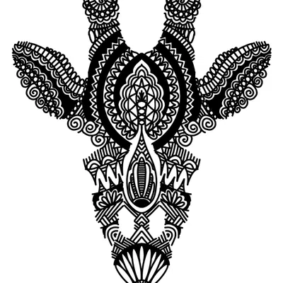 Mẫu Mandela Hình Hươu Cao Cổ