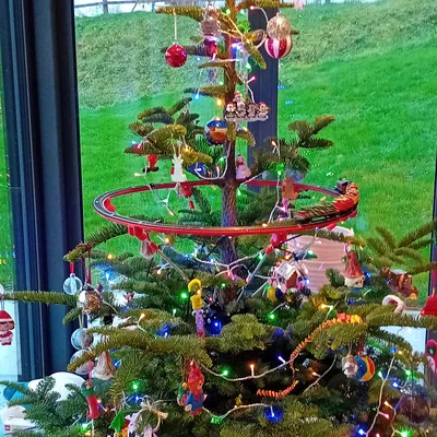 Tàu Chạy Trên Cây Thông Noel L2 (Phiên Bản In 3D)