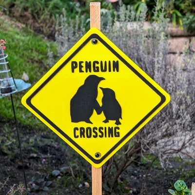 Biển Báo Chim Cánh Cụt Qua Đường, Đơn Giản Hóa