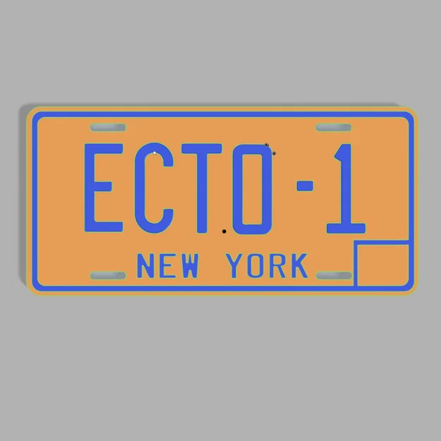 Biển Số Xe Ecto-1 Ghostbusters Cho In 3D - Image 1