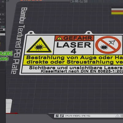 Biển cảnh báo Laser - Class 4 - DIN EN 60825-1 | Biển báo laser lớp 4