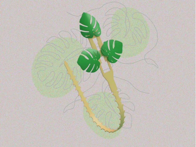 Kẹp Cây Kiểu Monstera - Image 1