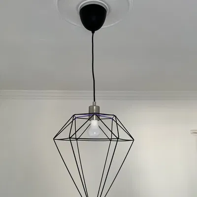 Chế chao đèn IKEA Brunsta thành hình Kim Cương