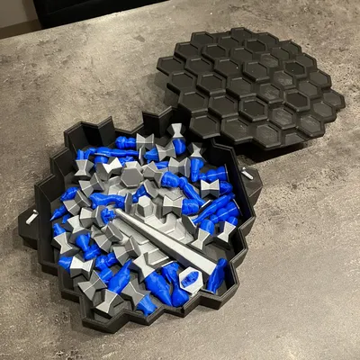 Hộp đựng phiên bản Prusa balance game xếp gọn và các quân cờ