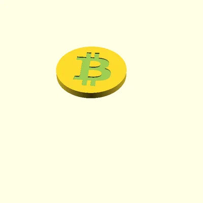 Xe đẩy hàng Bitcoin (size 1 euro)