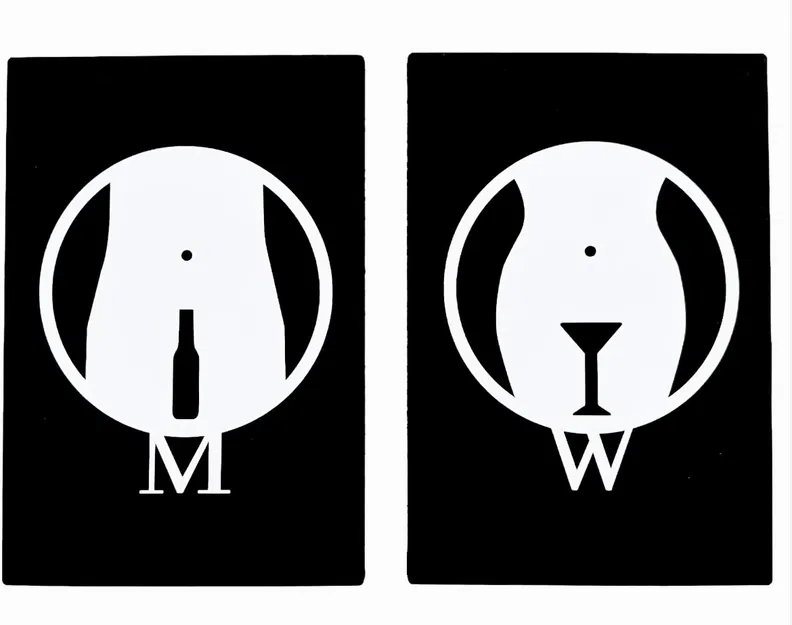 Biển Chỉ Nhà Vệ Sinh Quán Bar - Image 1