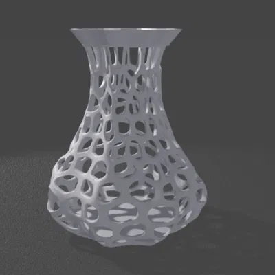 Mô hình 3D Chữ Cái Trang Trí Voronoi 001