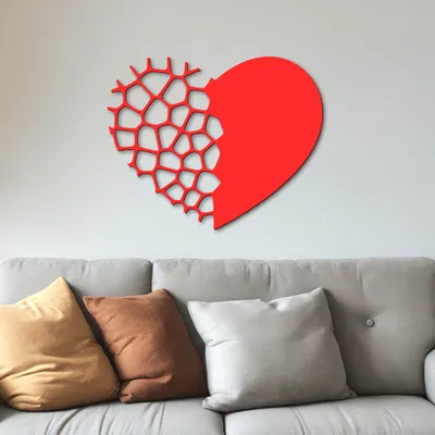 Tranh Treo Tường Hình Trái Tim Voronoi