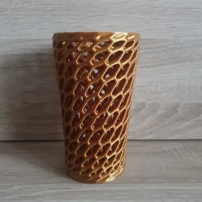 Mẫu Bình Hoa Họa Tiết Voronoi