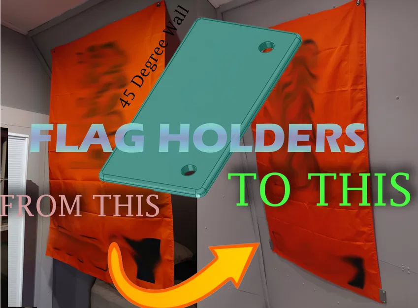 Giá Treo Cờ 3'x5' Chống Rủ Xuống Tường Nghiêng - Image 1