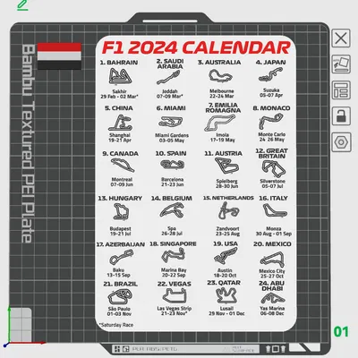 Lịch F1 2024 có ngày tháng