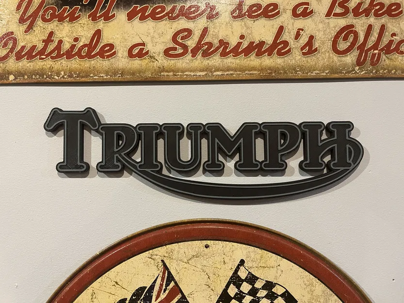 Logo Triumph - Tranh treo tường xe máy cổ điển - Image 1