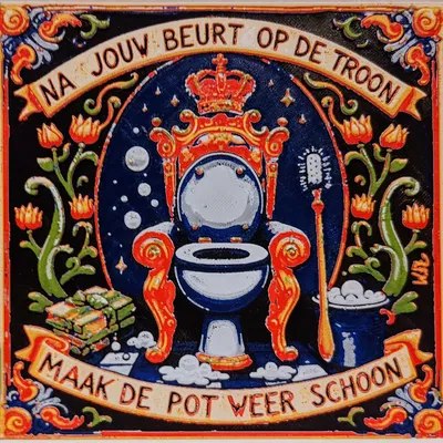 Sau khi bạn trị vì, đừng để lại vết bẩn. Mẫu gạch trang trí Anh và Hà Lan.