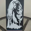 Nghệ Thuật Treo Tường Sói Than Vọng Trăng - Thumbnail 1
