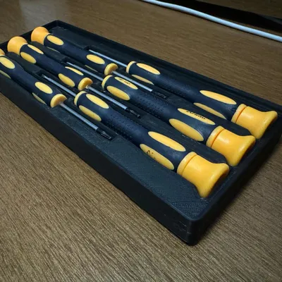 Khay Đựng Bộ Tua Vít Chính Xác 6 Cái Theo Chuẩn Gridfinity