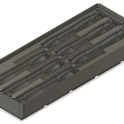 Khay Đựng Bộ Tua Vít Chính Xác 6 Cái Theo Chuẩn Gridfinity