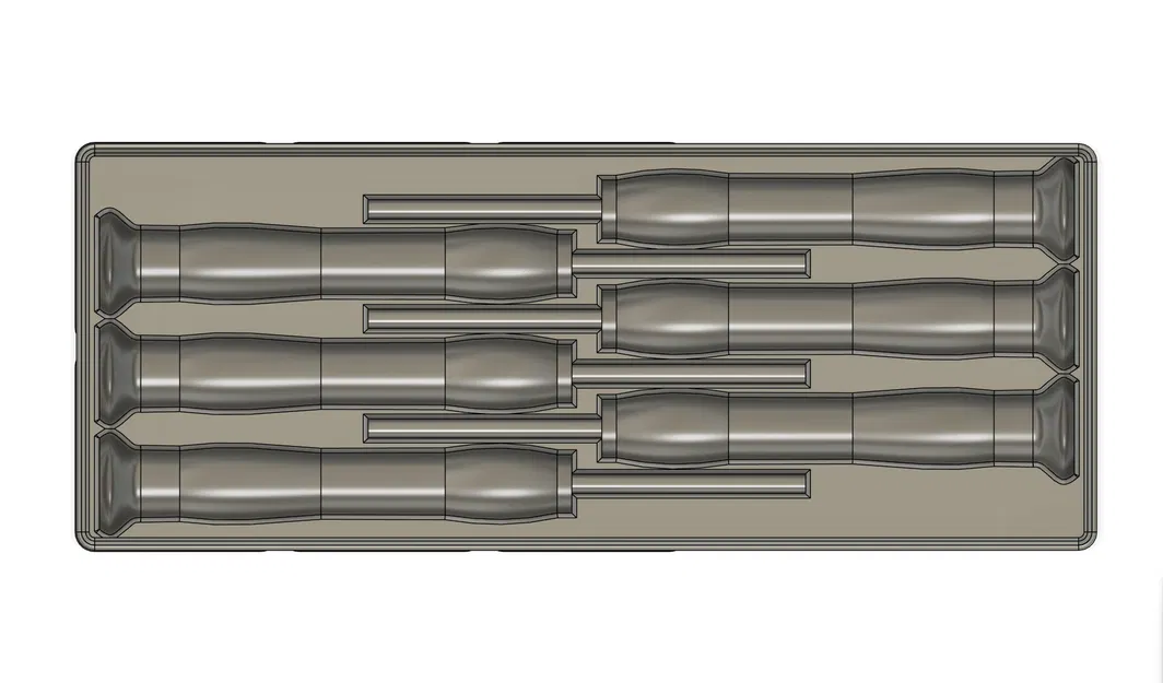 Khay Đựng Bộ Tua Vít Chính Xác 6 Cái Theo Chuẩn Gridfinity - Image 3