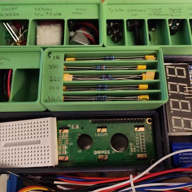 Hộp Đựng Điện Trở Gridfinity 5 Ngăn - Image 1