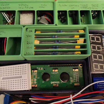 Hộp Đựng Điện Trở Gridfinity 5 Ngăn