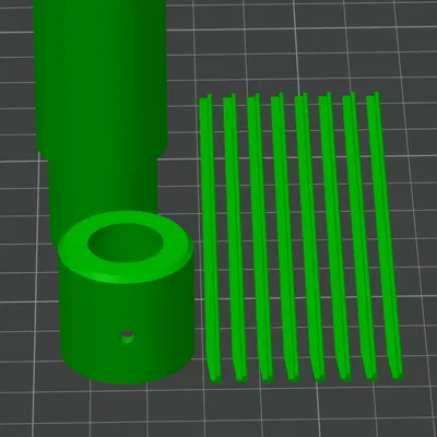 Đầu nòng NERF in FDM có rãnh xoắn ma sát thấp