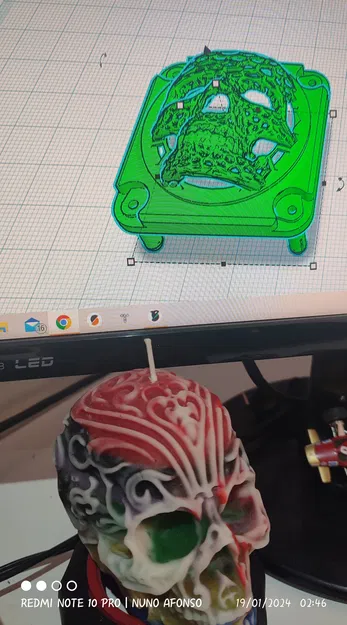 Vỏ Quạt Hình Đầu Lâu SKULL Cho Quạt 40x40mm - Image 1