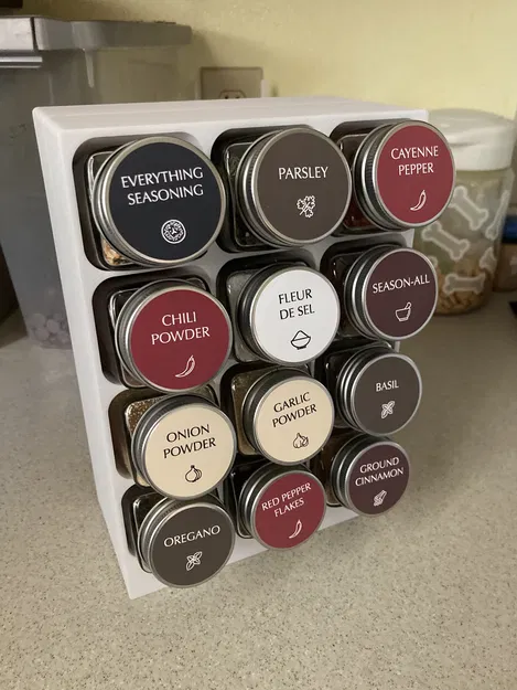 Kệ Gia Vị Cho 12 Hũ Vuông - Image 1