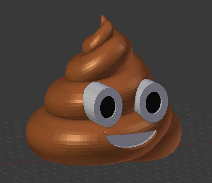 Mô hình 3D Biểu tượng Cục Phân (Pile of Poo Emoji U+1F4A9) - Image 4