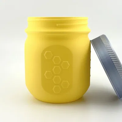 Hũ Mason Lùn Có Nắp (Chế Độ Bình Hoa)