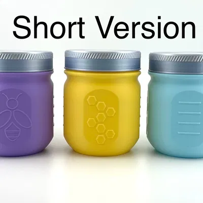 Hũ Mason Lùn Có Nắp (Chế Độ Bình Hoa)