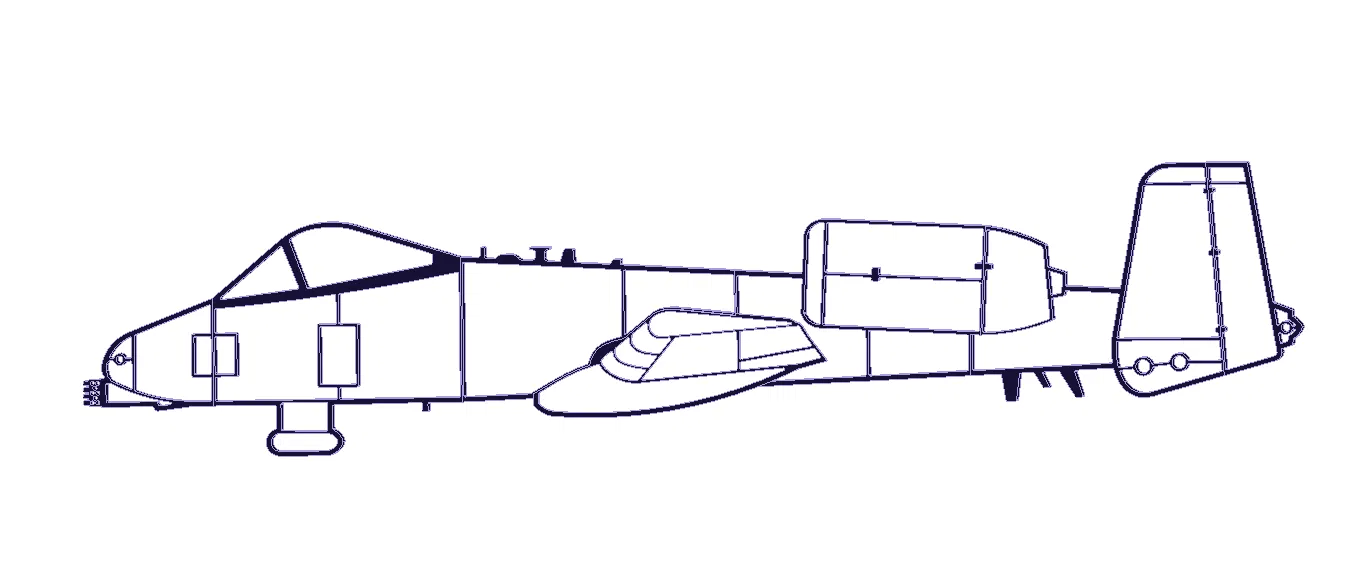 Tranh Treo Tường A-10 Warthog Nhìn Ngang - Image 1