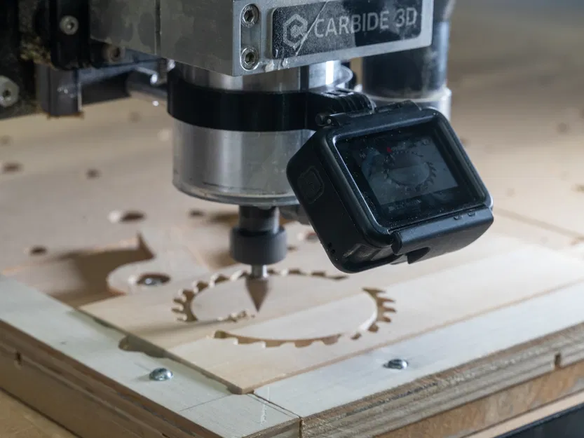 Đế GoPro Cánh Tay Nối Dài 100mm Cho Máy CNC Router Trục Chính 65mm - Image 1