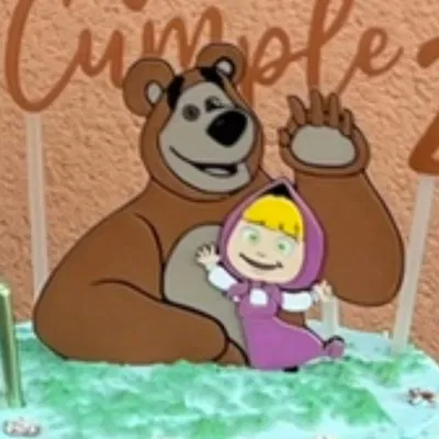 Mẫu Topper Masha và Gấu