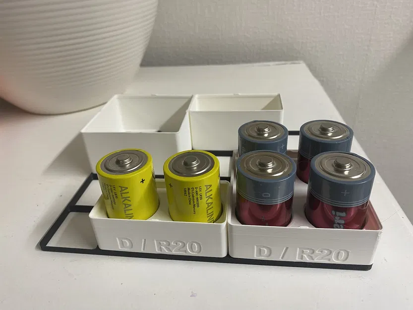 Hộp đựng pin D / R20 / LR20 theo chuẩn Gridfinity - Image 1