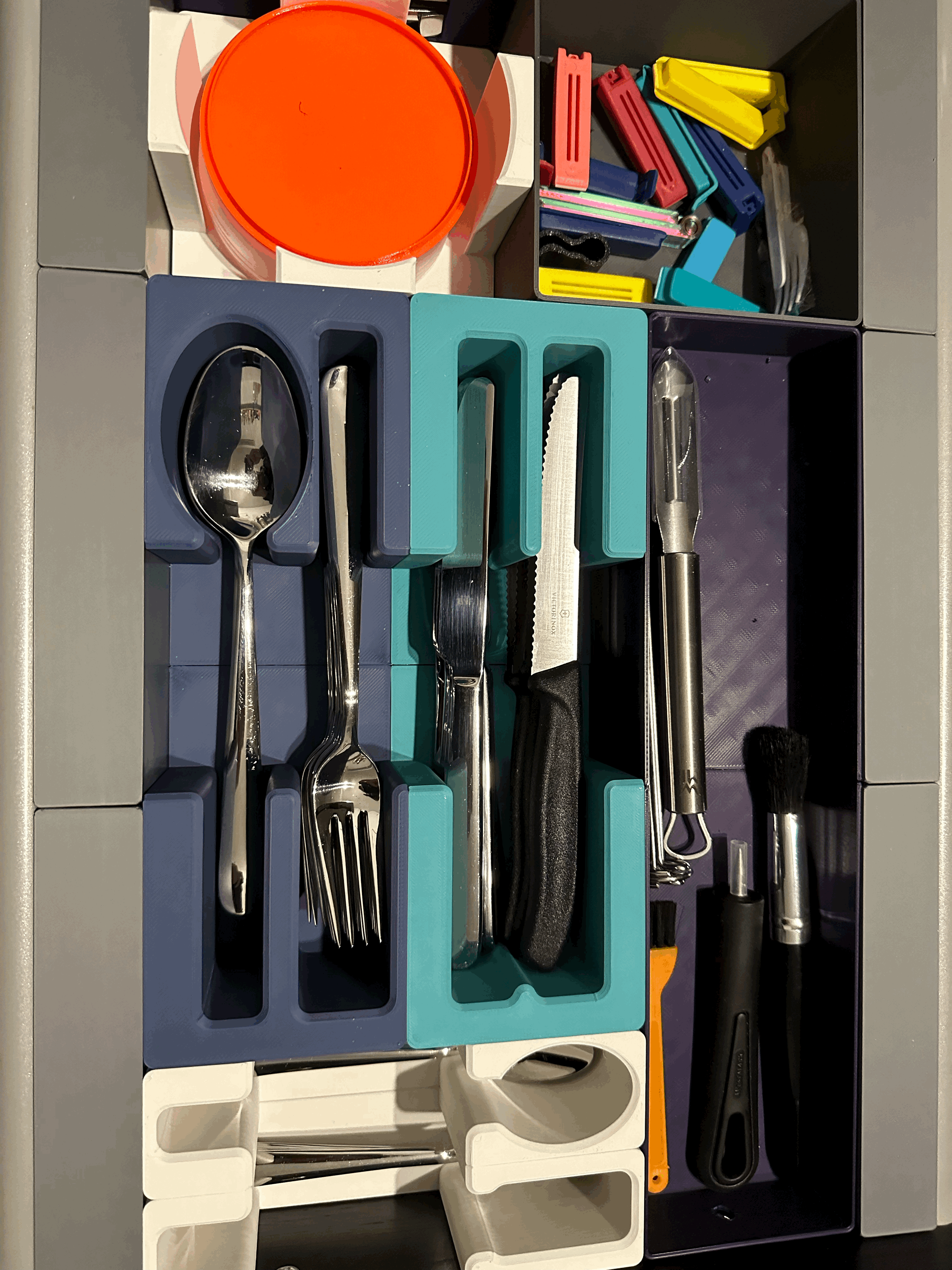 Hộp đựng dao nĩa module Gridfinity cho ngăn kéo Ikea cũ