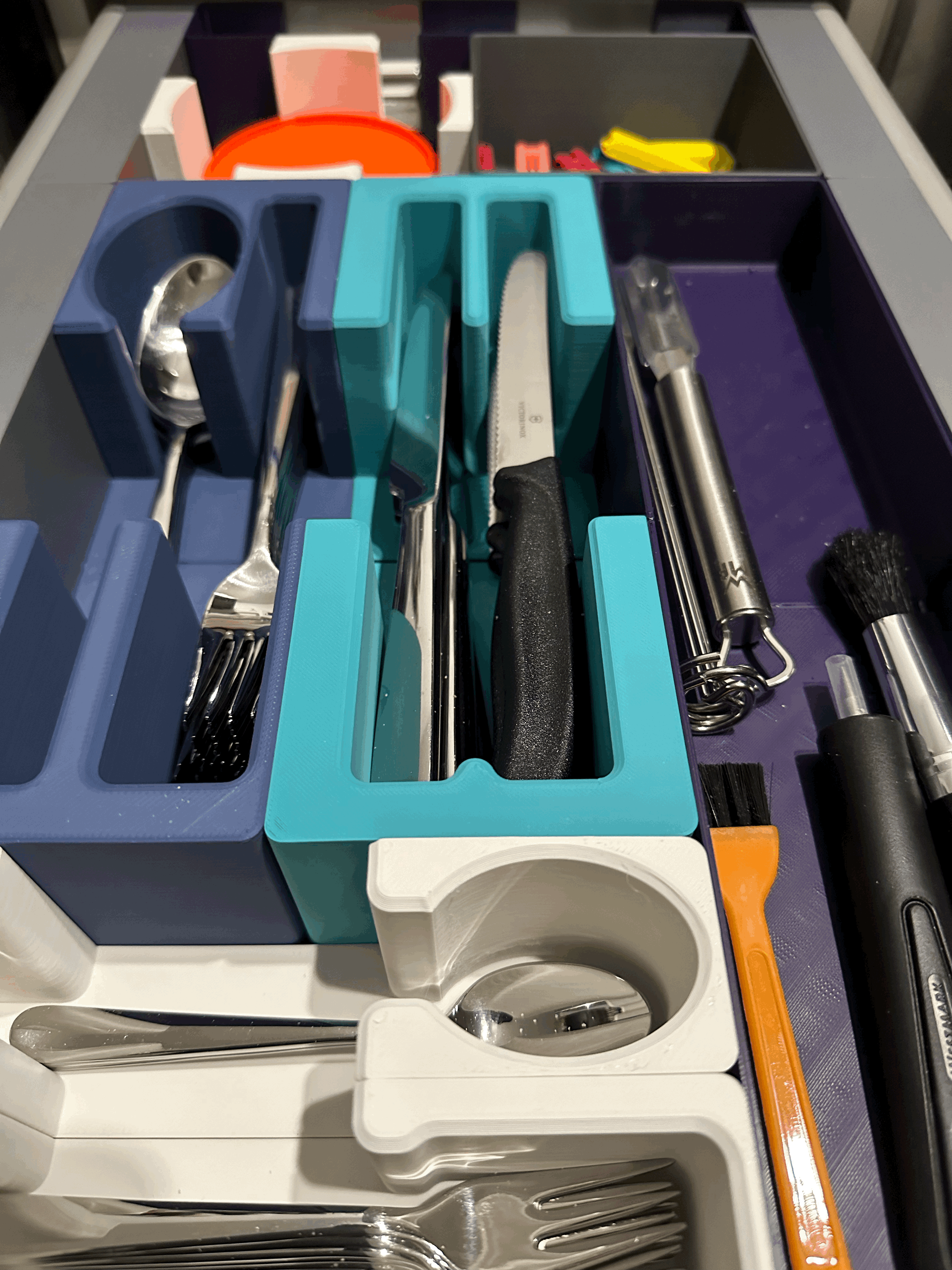 Hộp đựng dao nĩa module Gridfinity cho ngăn kéo Ikea cũ - Thumbnail 2