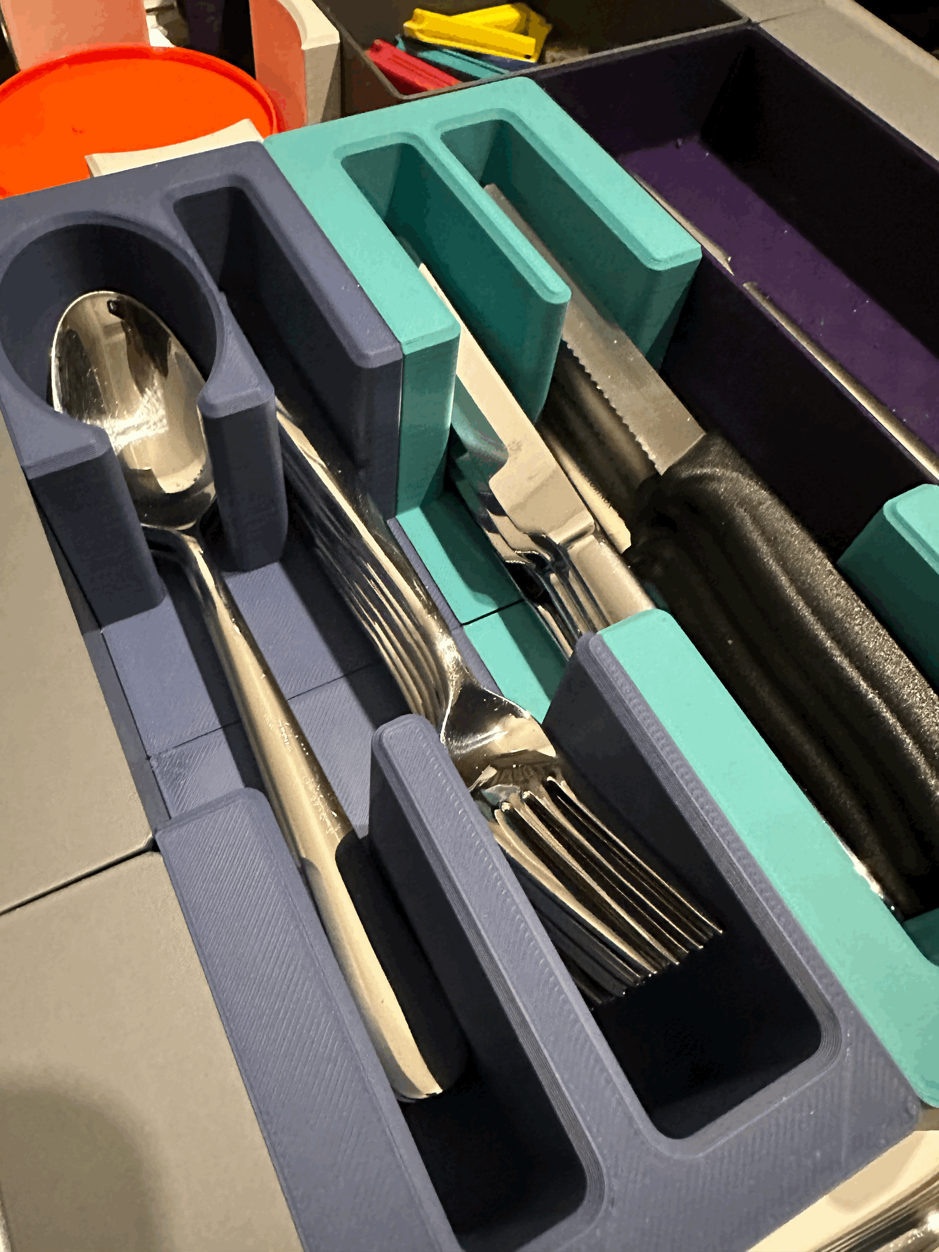 Hộp đựng dao nĩa module Gridfinity cho ngăn kéo Ikea cũ - Thumbnail 4