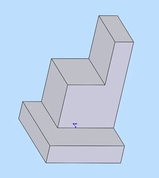 Vẽ kỹ thuật Lập kế hoạch công việc Cơ bản Kim loại - Khối bậc thang HuT015A - Image 1