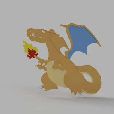 Tranh 2D Pokemon Charizard