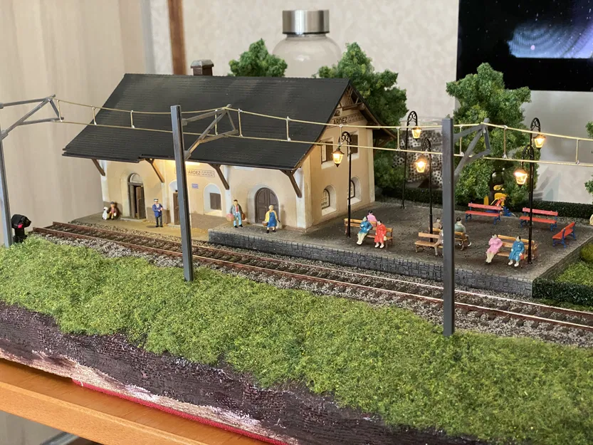 Cột điện và dây điện trên cao khổ HO - Image 2