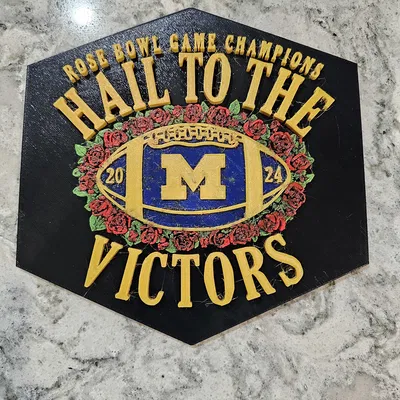 Plaque Vô địch RoseBowl 2024 Michigan