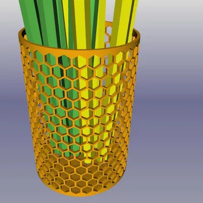 Ống Cắm Bút Hình Tổ Ong D56 x 85