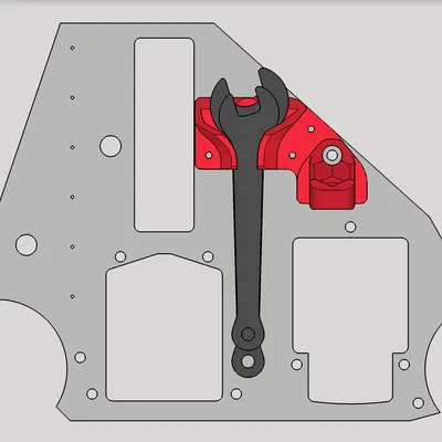 Giá đỡ 3D in cho cờ lê và bộ ốc Collet ER-11 của Kobalt Router trên LowRider 3 CNC v2.2