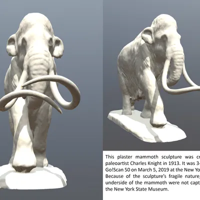 Tượng Voi Ma Mút Charles Knight (Bản Quét 3D)